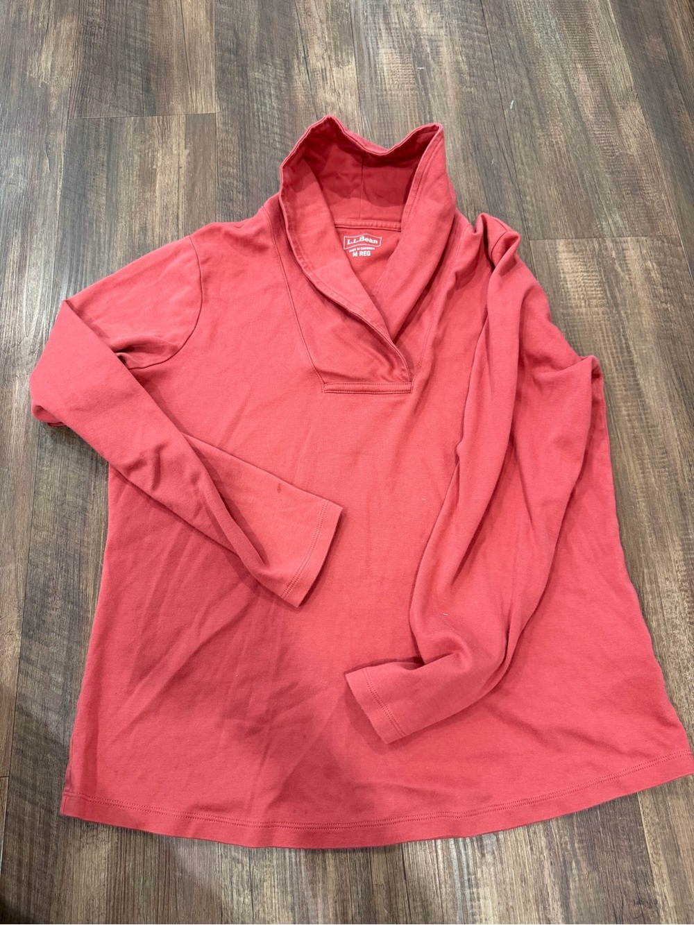 L.L. Bean Coral Cowl Neck Long Sleeve Sweater